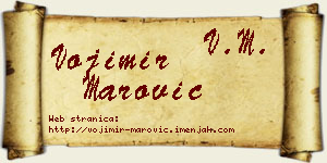Vojimir Marović vizit kartica